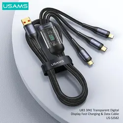 کابل شارژ و دیتا 3 در 1 یوسمز مدل US-SJ582 - فروشگاه شیراز لپ تاپ