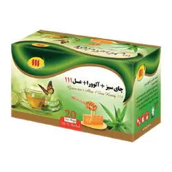 دمنوش چای سبز و آلوئه ورا و عسل