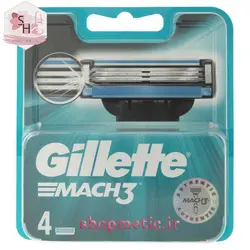 تیغ یدک ژیلت مدل Mach 3 بسته 4 عددی