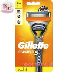 خودتراش ژیلت فیوژن کارتی 5 لبه همراه با یک یدک اضافه Gillette Fusion