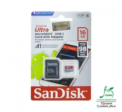 کارت حافظه microSDHC سن دیسک مدل Ultra A1_ ظرفیت 16 GB _ سرعت استانداردUHS 1