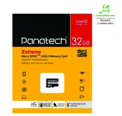 کارت حافظه‌ microSDXC پاناتک مدل Extreme کلاس ۱۰ استاندارد UHS-I سرعت ۳۰MBps ظرفیت ۳۲ گیگابایت