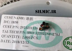 سلف SMD مینیاتوری 27 میکرو هانری ساخت TAI-TECH تایوان 340 میلی آمپر