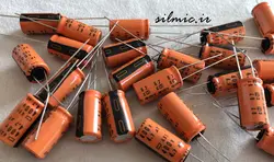 خازن دما بالا 4.7 میکرو فاراد 400 ولت nippon ژاپن سری gxe با تحمل دمای ۱۲۵