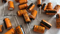 خازن دما بالا 470 میکرو فاراد 16 ولت nippon ژاپن سری gxe با تحمل دمای ۱۲۵