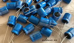 خازن دما بالای 100 میکرو فاراد 50 ولت nichicon ژاپن سری BT با طول عمر بالا