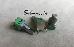 پتانسیومتر لگاریتمی 10 کیلو اهم دوبل ساخت ALPHA تایوان Rotary Potentiometer