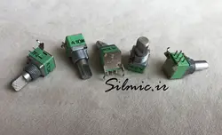 پتانسیومتر لگاریتمی 10 کیلو اهم دوبل ساخت ALPHA تایوان Rotary Potentiometer