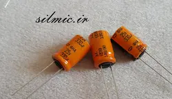 خازن دما بالا 330 میکرو فاراد 25 ولت nippon سری gha با دمای کاری 150 درجه