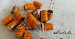 خازن دما بالا 330 میکرو فاراد 25 ولت nippon سری gha با دمای کاری 150 درجه