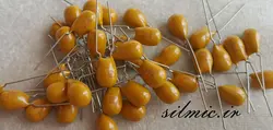 خازن تانتالیوم 33 میکرو فاراد 35 ولت ساخت NEMCO آمریکا سری tb دما 125