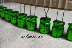 خازن بی پلار 22 میکرو فاراد 50 ولت NICHICON سری ES MUSE های گرید صوتی