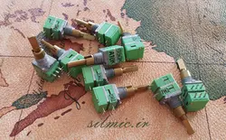 ولوم دوبل 10 کیلو اهم لگاریتمی و 50 کیلو اهم خطی ساخت ALPHA با دو شفت
