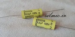 خازن کراس اور 6.8 میکرو فاراد 100 ولت mkt ساخت epcos آلمان سری b32232