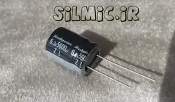 خازن 5600 میکرو فاراد 6.3 ولت ژاپنی Rubycon سری ZL با esr فوق العاده پایین