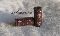 خازن 1800 میکرو فاراد 63 ولت NIPPON ژاپن سری KY با ویژگی ULTRA LONG LIFE