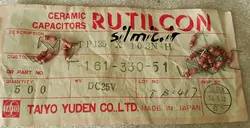 خازن 10 نانو فاراد 25 ولت سرامیکی ساخت Rutilcon ژاپن بسیار قدیمی سری TP