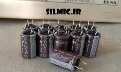 خازن آدیو 470 میکرو فاراد 25 ولت الکترولیت ELNA سری RA2 با گرید صوتی مینیاتوری