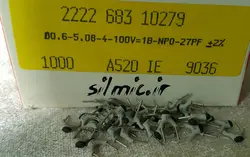 خازن 27 پیکو فاراد 100 ولت PHILIPS ساخت آلمان با گرید نظامی NPO تلورانس 2%