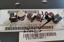 خازن smd اس ام دی 470 میکرو فاراد 25 ولت elna ژاپن مینیاتوری با امپدانس پایین