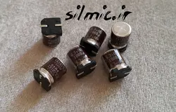 خازن smd اس ام دی 1000 میکرو فاراد 6.3 ولت elna ژاپن مینیاتوری با امپدانس پایین