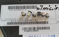 خازن smd اس ام دی 100 میکرو فاراد 25 ولت elna ژاپن مینیاتوری با امپدانس پایین