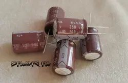 خازن الکترولیتی 100 میکرو فاراد 250 ولت ژاپنی ELNA سری RJ4 با امپدانس پایین