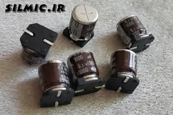 خازن SMD الکترولیت 1000 میکرو فاراد 6.3 ولت ELNA ژاپن سری RV مینیاتوری low esr
