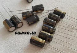 خازن آدیو 47 میکرو فاراد 100 ولت الکترولیت ELNA سری RA3 با گرید صوتی black gold