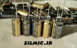 خازن آدیو 3300 میکرو فاراد 16 ولت الکترولیت ELNA سری RA2 با گرید صوتی black gold