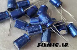 خازن آدیو 330 میکرو فاراد 10 ولت ژاپنی ELNA مدل استاندارد blue robe سری RE2