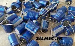 خازن آدیو 10 میکرو فاراد 160 ولت ژاپنی ELNA مدل استاندارد blue robe سری RE2