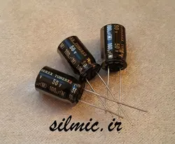 خازن های گرید 100 میکرو فاراد 50 ولت صوتی النا سری TONEREX ROB مینیاتوری