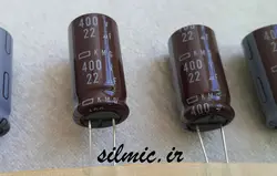 خازن 22 میکرو فاراد 400 ولت NIPPON ساخت ژاپن سری KMG مناسب منابع تغذیه