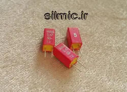 خازن 470 نانو فاراد 50 ولت MKT ساخت WIMA آلمان سری MKS2 بای پس و کوپلاژ