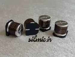 خازن الکترولیتی 100 میکرو فاراد 35 ولت smd النا ژاپن سریRVH LOW ESR دما بالا