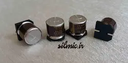 خازن الکترولیتی 100 میکرو فاراد 35 ولت smd النا ژاپن سریRVH LOW ESR دما بالا