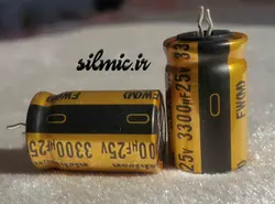 خازن های فای نیچیکون 3300 میکرو فاراد 25 ولت گرید استاندارد صوتی سری FW