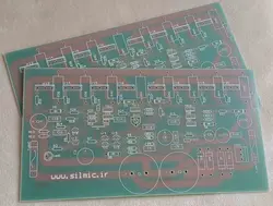 برد pcb خام پاور آمپلی فایر ماسفت 400 وات با تغذیه دوبل 55 ولت ac وفیبر فایبرگلاس