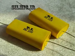 خازن کراس اور اکسیال 18 میکرو فاراد 100 ولت ساخت Tecate آمریکا با گرید صوتی