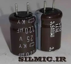 خازن های فرکانسی 220 میکرو فاراد 25 ولت ژاپنی NIPPON سری KY low impedance