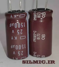 خازن های فرکانسی 1500 میکرو 25 ولت ژاپنی NIPPON سری KY low impedance