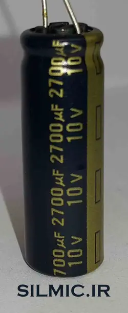 خازن آدیو 2700 میکرو فاراد 10 ولت ژاپنی Panasonic سری FK با امپدانس بسیار پایین