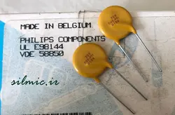 وریستور VDR از نوع متال اکسید با توان 75 ولت و قطر 17 میل ساخت PHILIPS 595PH