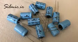 خازن کراس اور بی پلار 10 میکرو فاراد 100 ولت maxcap مالزی از نوع رادیال