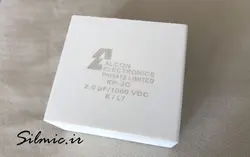 خازن اسنابر 2 میکرو فاراد 1000 ولت ALCON از نوع پلی پروپیلن متالیزه KP-3C