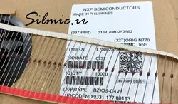 دیود زنر 4.3 ولت با توان 0.5 وات ساخت PHILIPS NXP فیلیپین BZX79-C4V3