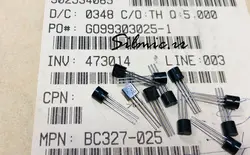 ترانزیستور BC327 امپلی فایری از نوع PNP با مشخصات 45V 0.8A ساخت ON