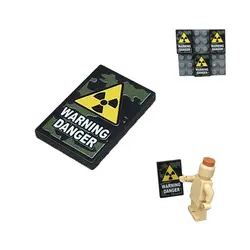 قطعه لگو تایل 2×2 علامت خطر رادیو اکتیو | اکسسوری و قطعات لگویی