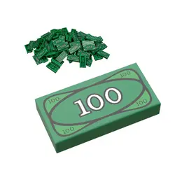 قطعه لگو تایل 2×1 طرح اسکناس دلار | اکسسوری و قطعات لگویی